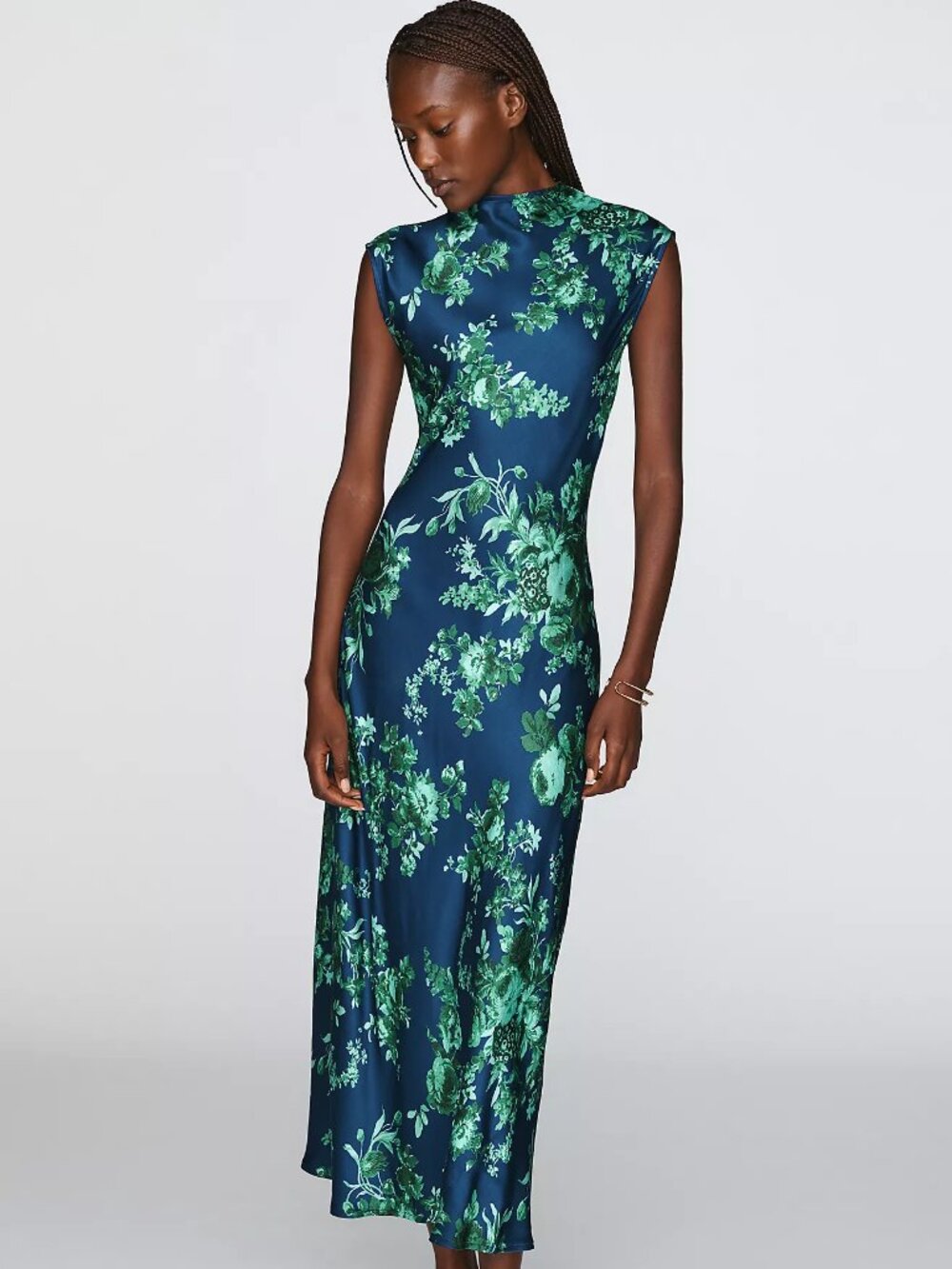 Anthropologie NWT Small Maeve Charlette Mock-Neck Midi Slip Dress Maeve